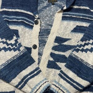 Lucky Brand Navy and Cream Cardigan